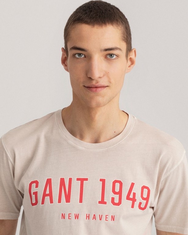 Gant 1949 Men's T-shirts White | JijuTWsPEdo