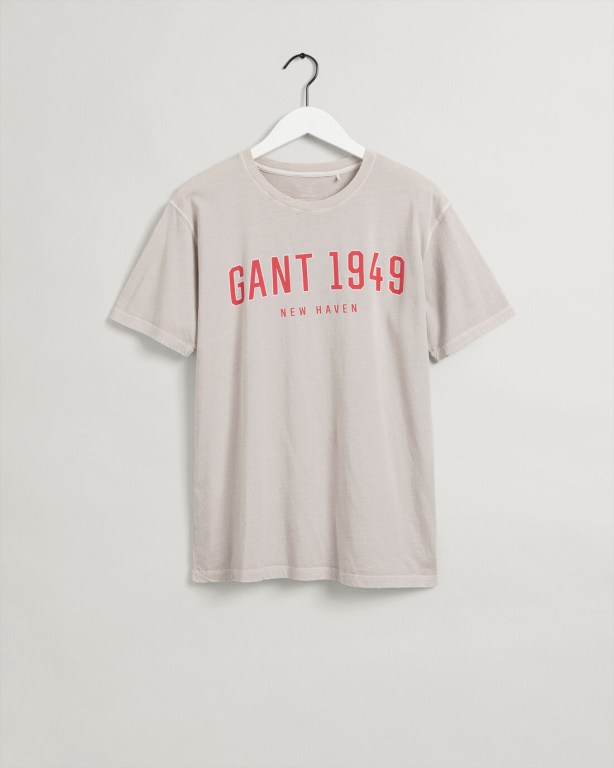 Gant 1949 Men's T-shirts White | JijuTWsPEdo