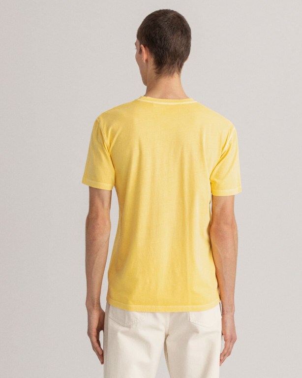 Gant 1949 Men's T-shirts Yellow | 2T2BzX2UjWm