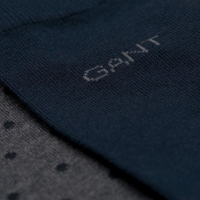 Gant 2-Pack Solid & Dot Men's Socks Grey | v3dWF6W9Byx