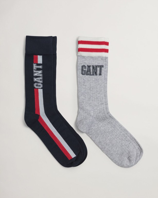 Gant 2-Pack Sport with Gift Box Men's Socks Blue | kcPNx2yfx3P