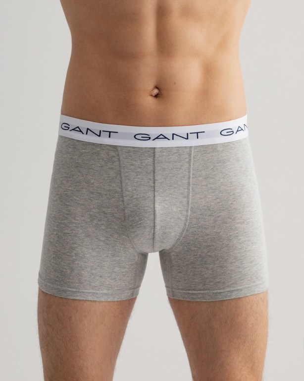 Gant 3-Pack Boxer Briefs Men's Underwear Grey | C4GGyzObbCv