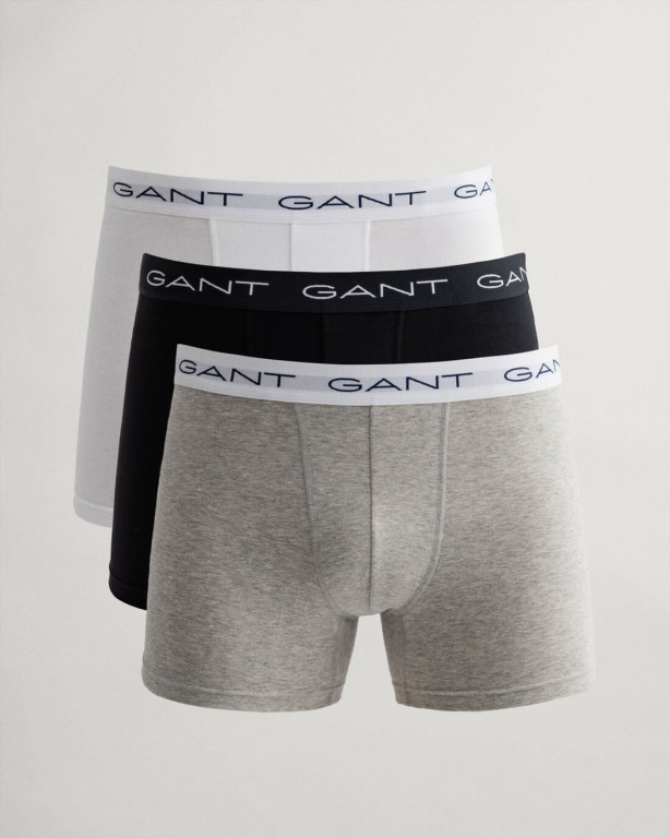 Gant 3-Pack Boxer Briefs Men\'s Underwear Grey | C4GGyzObbCv