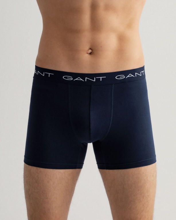 Gant 3-Pack Boxer Briefs Men's Underwear Navy | SGVIcB6CM4C