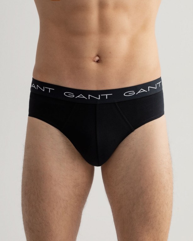 Gant 3-Pack Briefs Men's Underwear Black | vWX2eQ2MQrQ