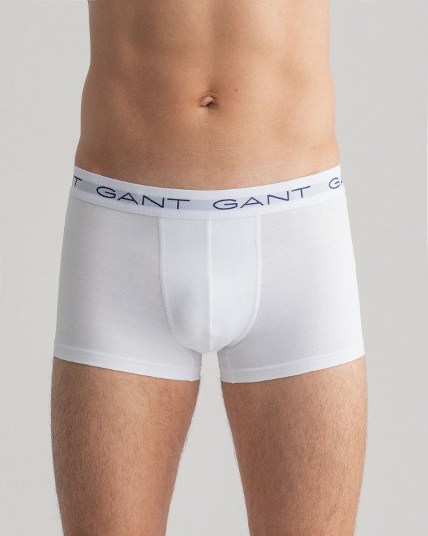 Gant 3-Pack Dahlia Print Trunks Men's Underwear White | 0jzkHisul8R