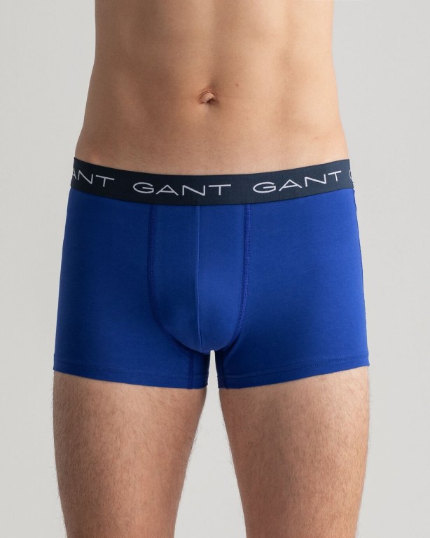 Gant 3-Pack Iconic G Trunks Men's Underwear Silver Blue | 07u7WtqSUrW