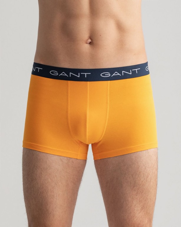 Gant 3-Pack Iconic G Trunks Men's Underwear White | 0GsoG10l7Zq