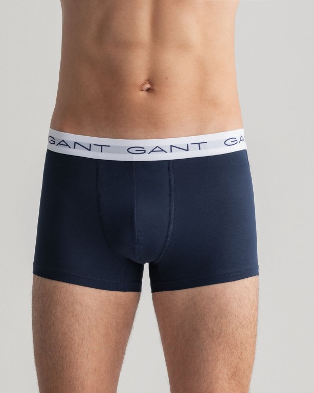 Gant 3-Pack Iconic G Trunks Men's Underwear Dark Blue | Qyol7VlPKBX