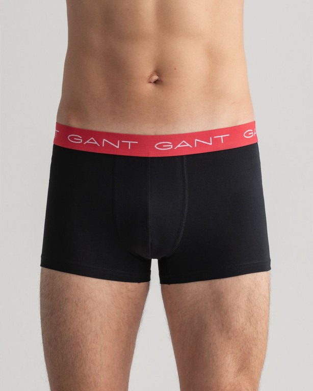 Gant 3-Pack Trunks Men's Underwear Black | MScxQjwGviF