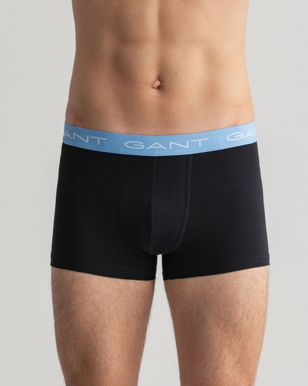 Gant 3-Pack Trunks Men's Underwear Black | MScxQjwGviF