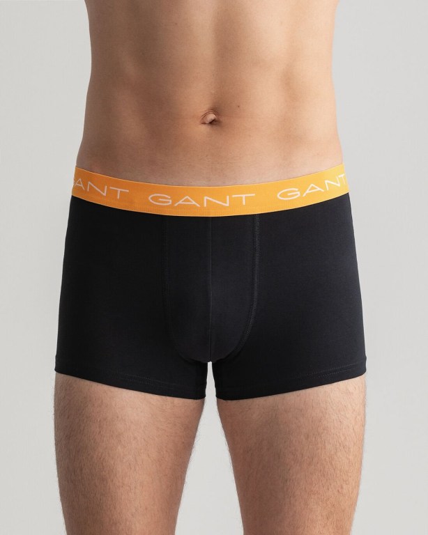 Gant 3-Pack Trunks Men's Underwear Black | MScxQjwGviF