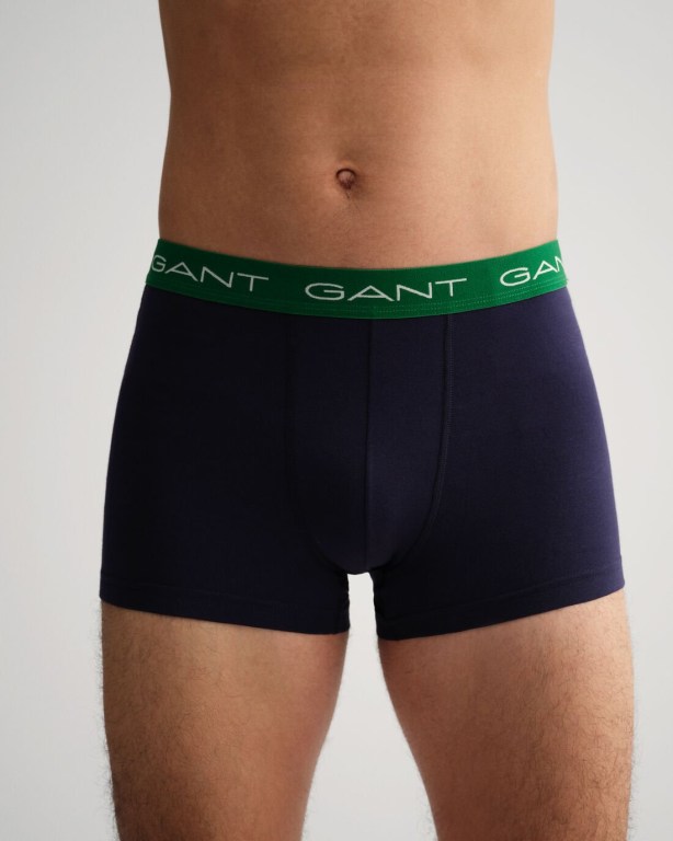 Gant 3-Pack Trunks Men's Underwear Blue | EO3sslqBHiy