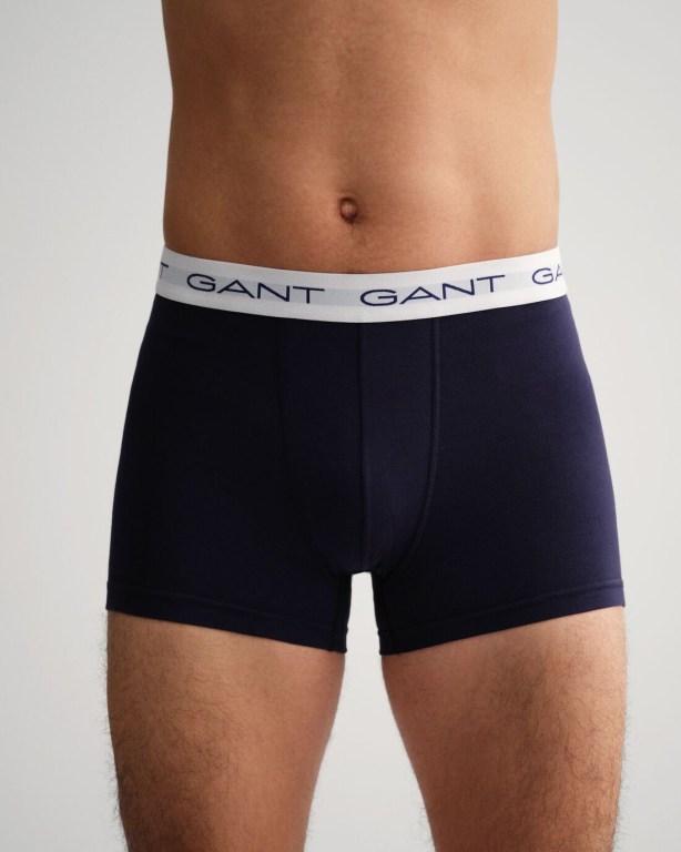 Gant 3-Pack Trunks Men's Underwear Blue | EO3sslqBHiy