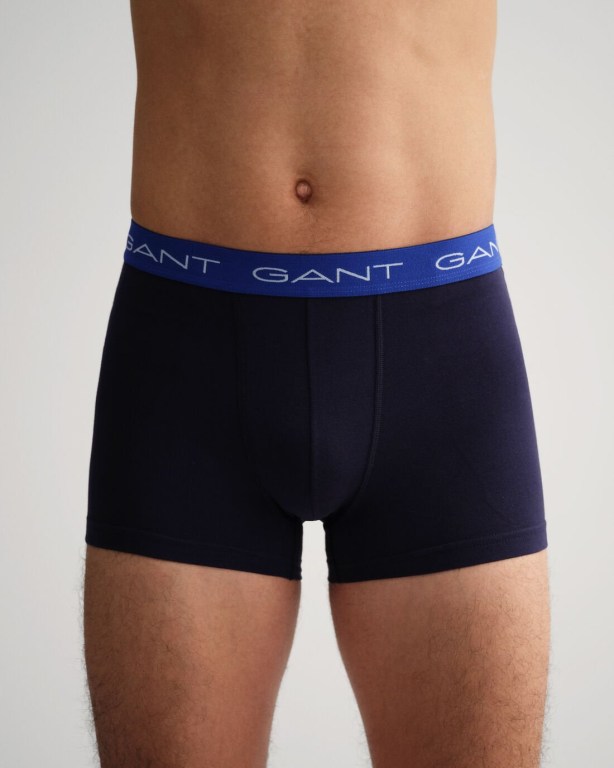 Gant 3-Pack Trunks Men's Underwear Blue | EO3sslqBHiy