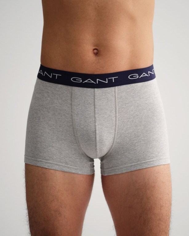 Gant 3-Pack Trunks Men's Underwear Blue | MmBzTlG3KBJ