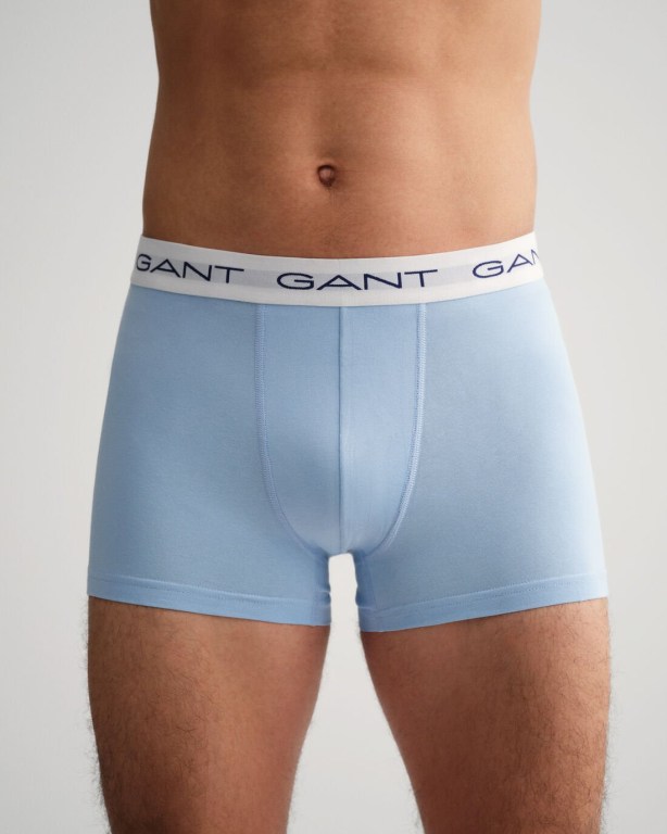 Gant 3-Pack Trunks Men's Underwear Light Grey | f9lo1NdDoYA