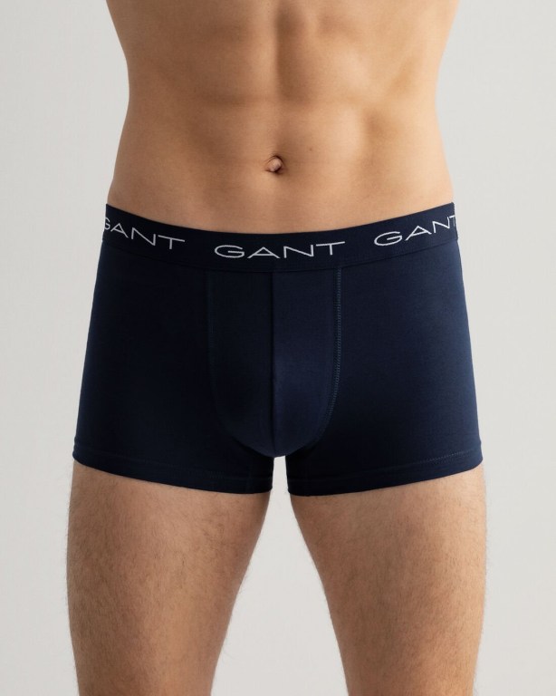 Gant 3-Pack Trunks Men's Underwear Navy | Dlz6e6gSht1