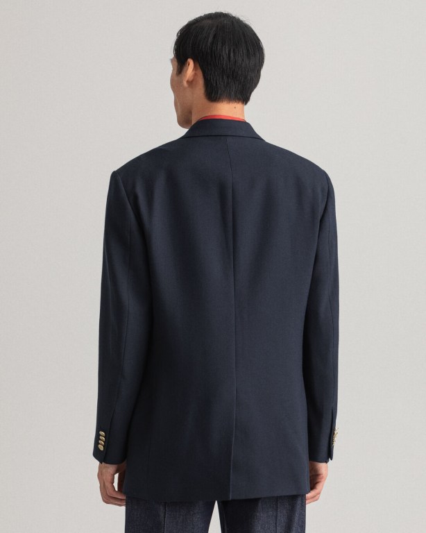 Gant 80s Club Men's Blazers Blue | HhDtWgo9yim