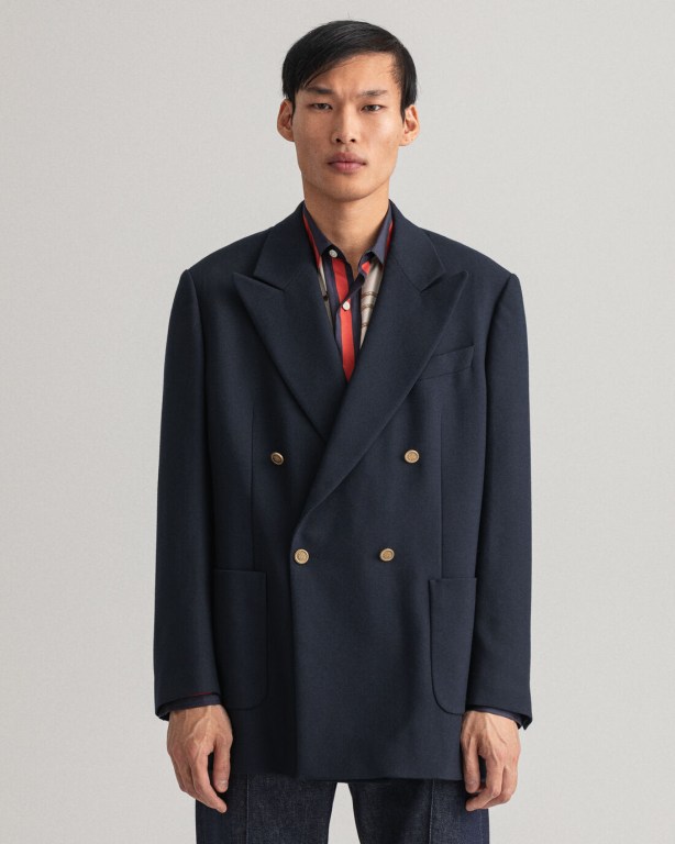 Gant 80s Club Men's Blazers Blue | HhDtWgo9yim