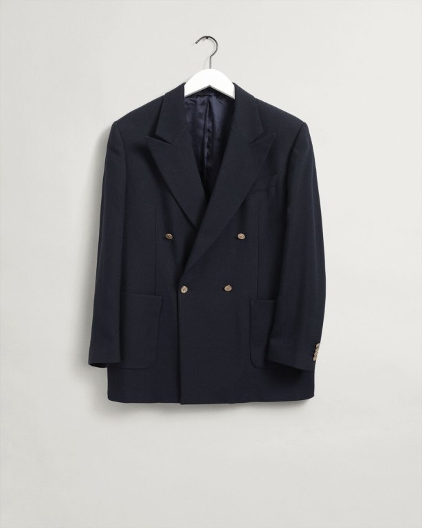 Gant 80s Club Men's Blazers Blue | HhDtWgo9yim