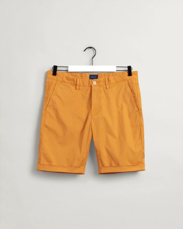 Gant Allister Regular Fit Sunfaded Men's Shorts Orange | 3tweoAr3Haw