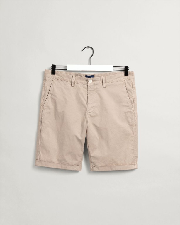 Gant Allister Regular Fit Sunfaded Men's Shorts Light Yellow | GIX1VoUJuFc