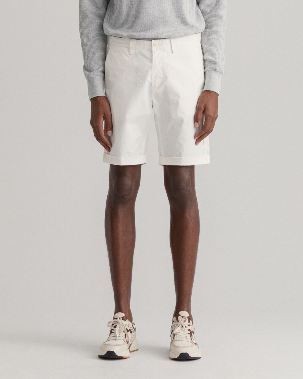 Gant Allister Regular Fit Sunfaded Men's Shorts White | sVefnjBpro3