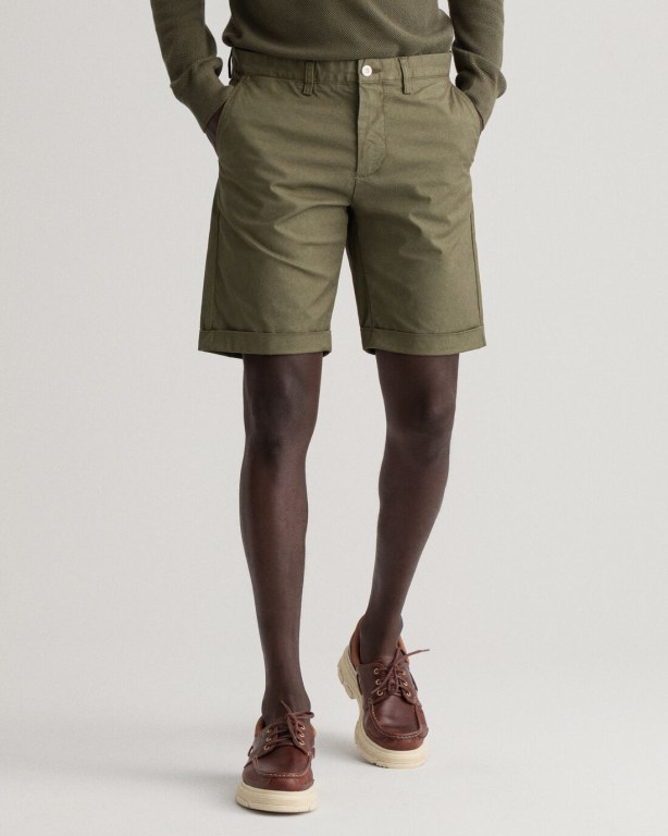 Gant Allister Regular Fit Sunfaded Men's Shorts Green | tTAFNIJOjvo