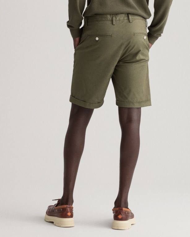 Gant Allister Regular Fit Sunfaded Men's Shorts Green | tTAFNIJOjvo