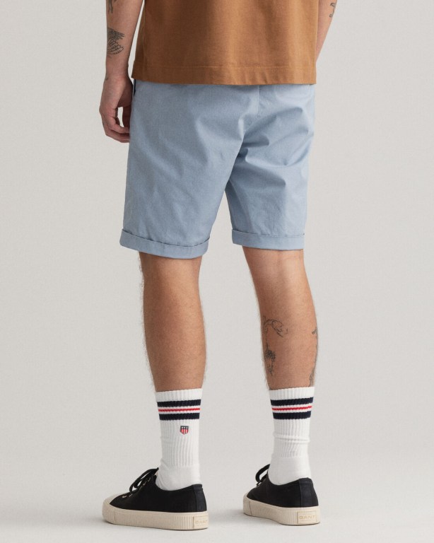 Gant Allister Regular Fit Sunfaded Men's Shorts Silver Blue | xYNjReJ38XN