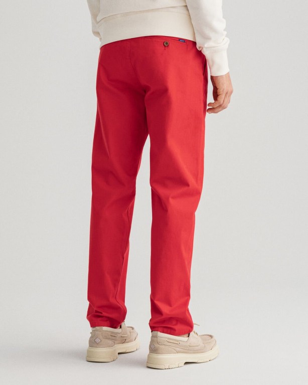 Gant Allister Regular Fit Twill Chinos Men's Pants Light Red | dBdcUZKnnp8