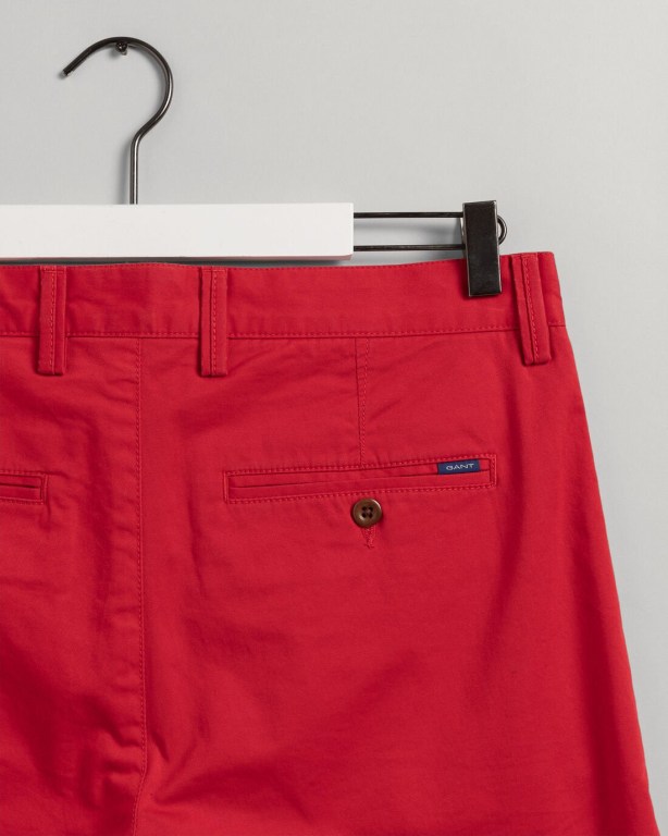 Gant Allister Regular Fit Twill Chinos Men's Pants Light Red | dBdcUZKnnp8