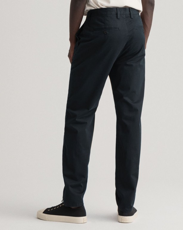 Gant Allister Regular Fit Twill Chinos Men's Pants Black | thhds04GkzF