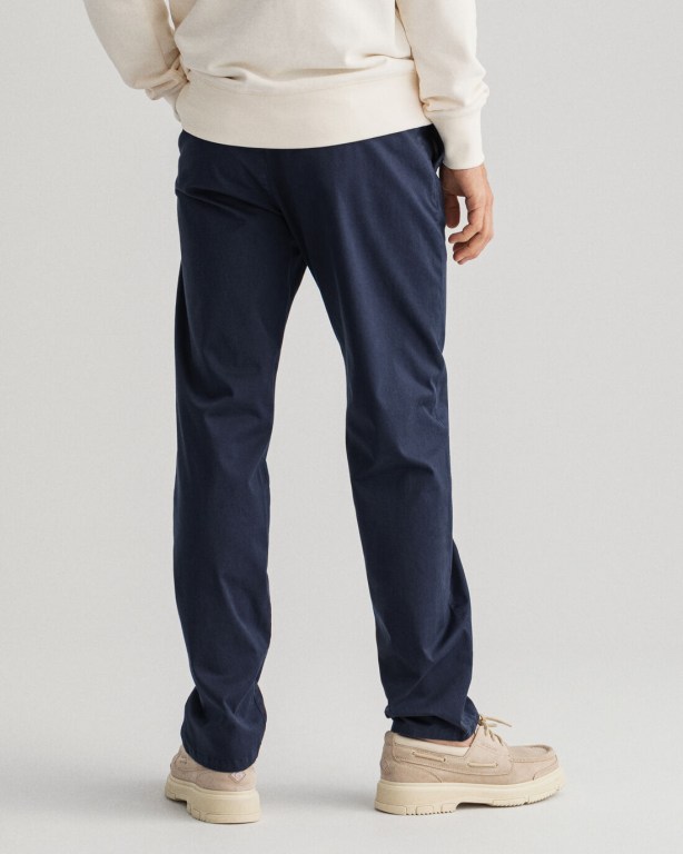 Gant Allister Regular Fit Twill Chinos Men's Pants Dark Blue | u9smqFTo20l