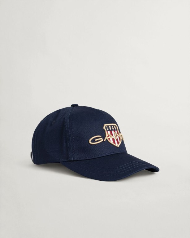 Gant Archive Shield Cotton Women\'s Caps Dark Blue | 7wZRuuzvd4Q