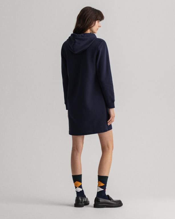 Gant Archive Shield Hoodie Women's Dresses Blue | wieSv4pGpBq