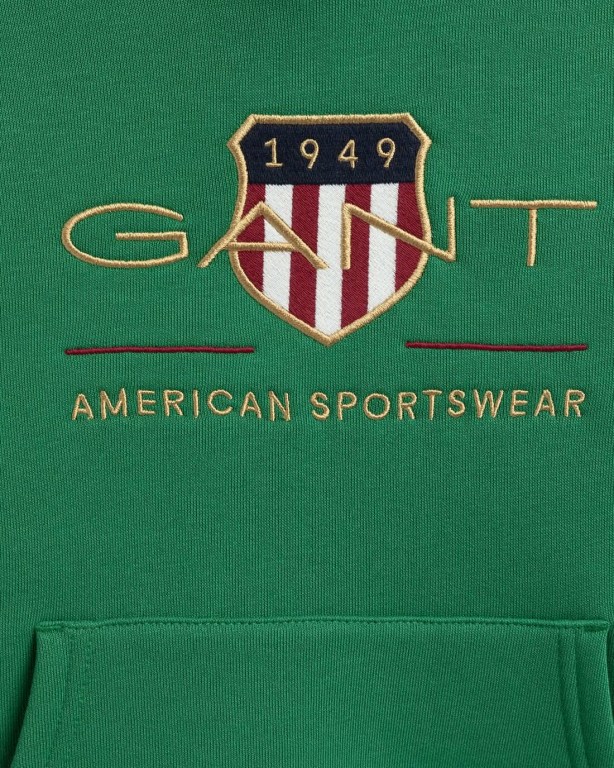 Gant Archive Shield Kids' Hoodies Green | aMHWfXrHs4i