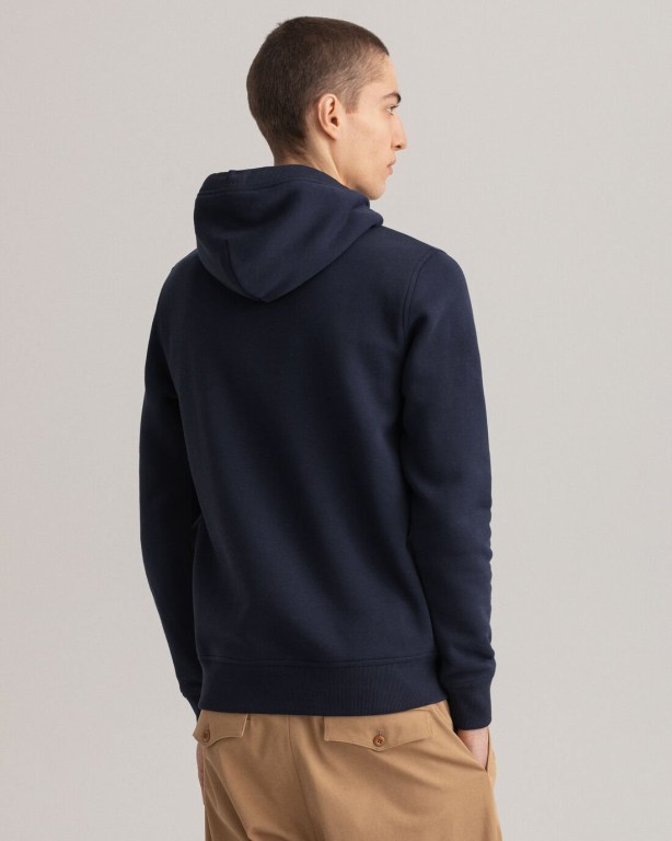 Gant Archive Shield Men's Hoodies Blue | obau3JYrFpm