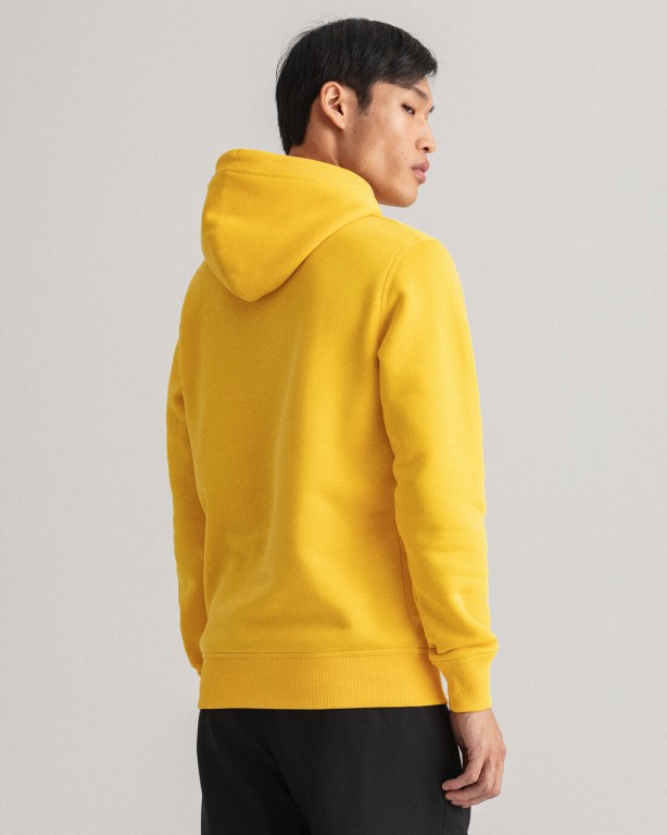 Gant Archive Shield Men's Hoodies Yellow | FwZjfdWm69v