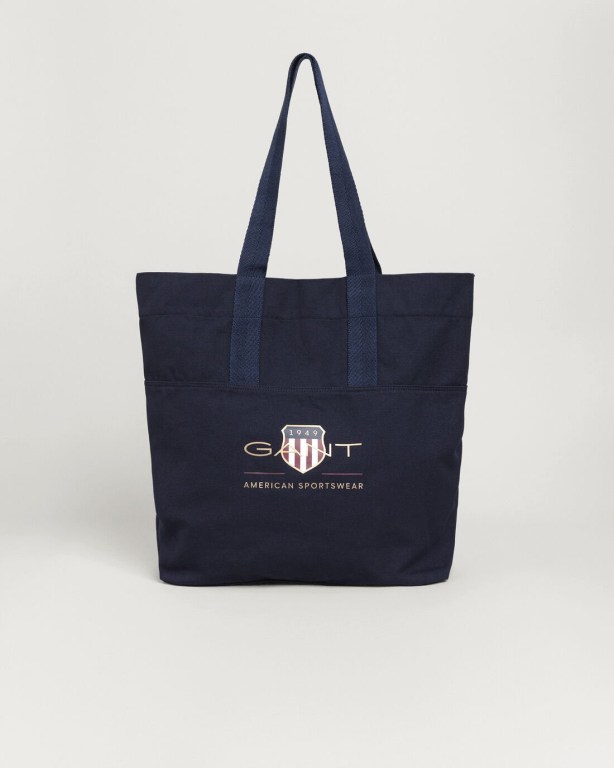 Gant Archive Shield Tote Men\'s Bags Dark Blue | JeitsvYtcwW