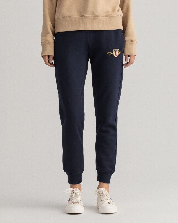 Gant Archive Shield Women's Sweatpants Blue | ZLYf3Z1ACdp