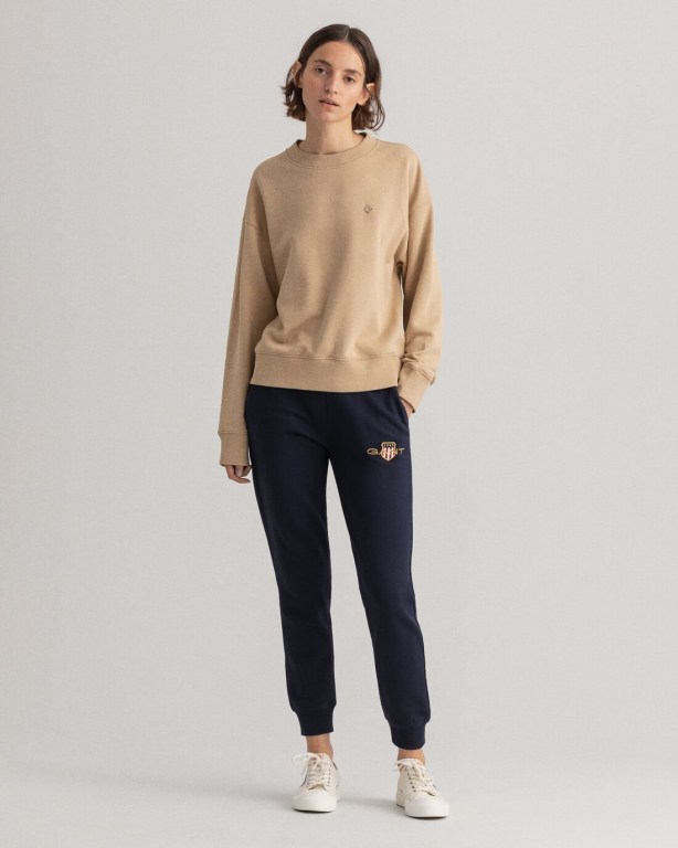 Gant Archive Shield Women's Sweatpants Blue | ZLYf3Z1ACdp