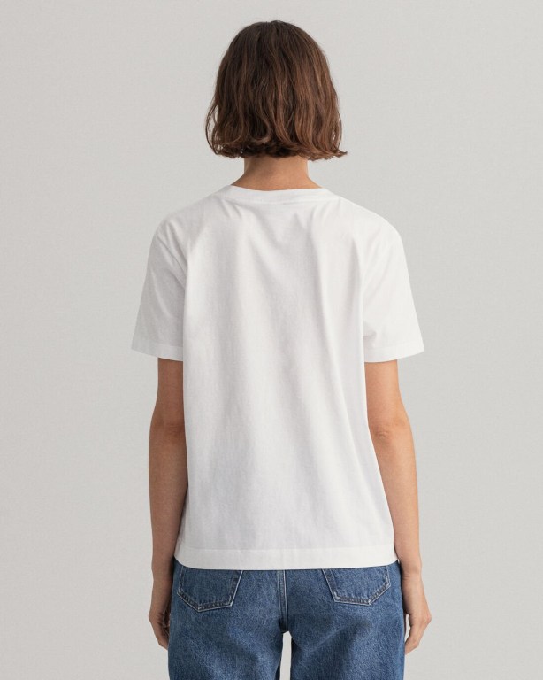 Gant Archive Shield Women's T-shirts White | Md6Cn98CzGL