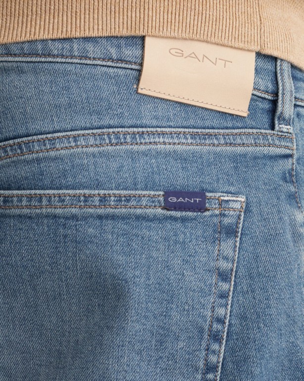 Gant Arley Regular Fit Jean Men's Shorts Blue | dsp6NUOQqwE