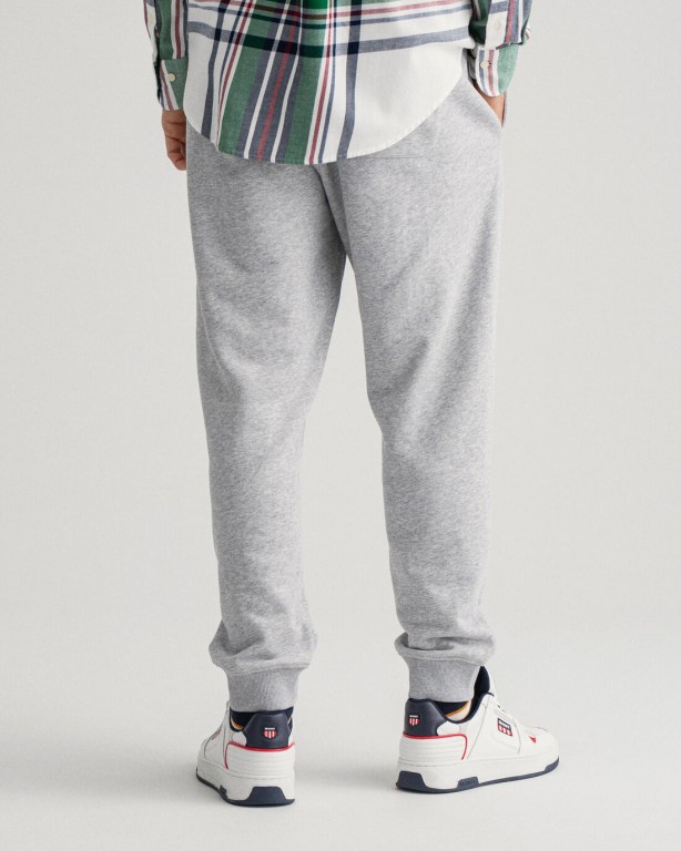 Gant Banner Shield Men's Sweatpants Grey | WxOKIW9fqdc