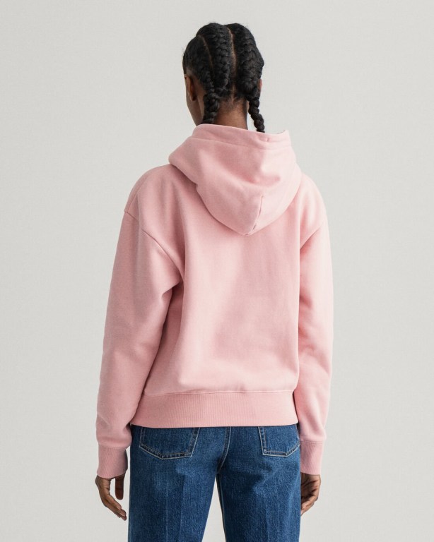 Gant Banner Shield Women's Hoodies Rose | hob5tb5Yn9T