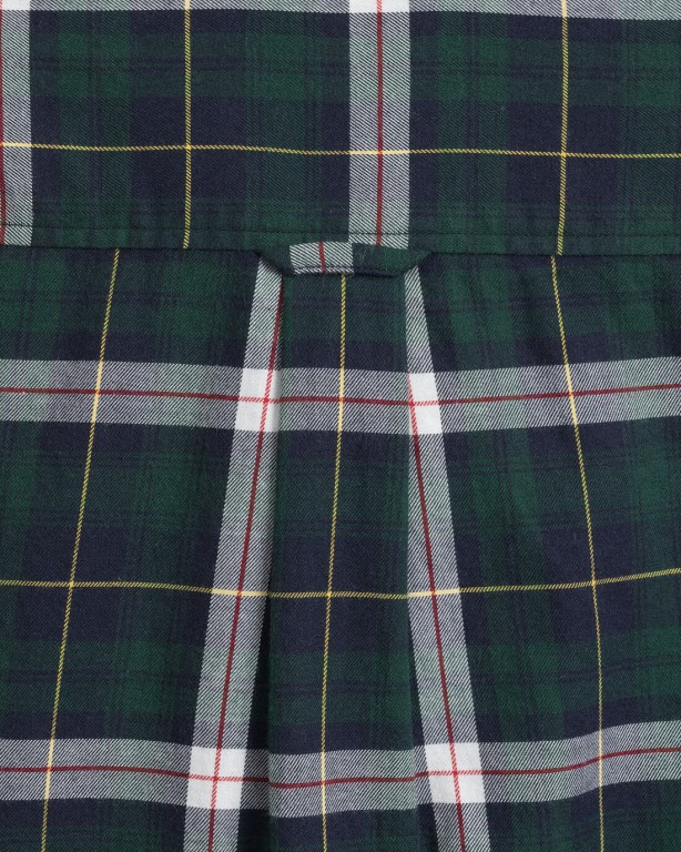 Gant Bow Puff Sleeve Check Women's Shirts Brown Green | EhobPbBFIlB