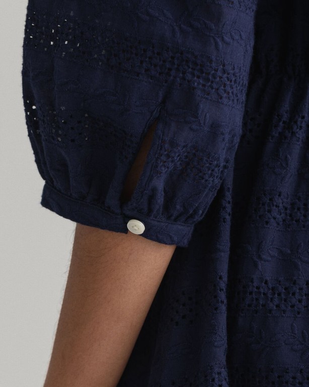 Gant Broderie Anglaise Women's Dresses Blue | 1r5vIyqK13K