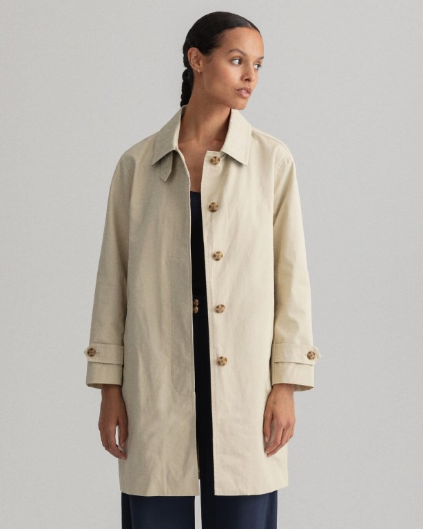 Gant Car Women\'s Coats Beige | sTQEnRLW48m